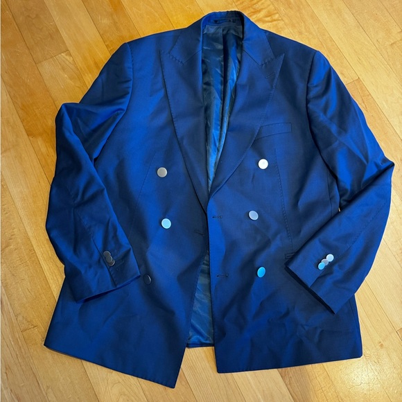 Blue Double Breasted Blazer - Picture 1 of 2